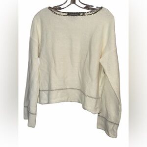 Chic Cream Sweater with Subtle Detailing